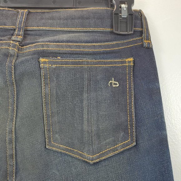 RAG & BONE Women's Blue Mid-rise Distressed Jeans - Picture 5 of 10
